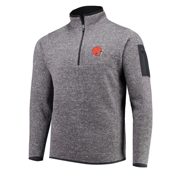 Antigua Other - Cleveland Browns Quarter-Zip Pullover Men’s Large Heather Grey NFL 47' Brand